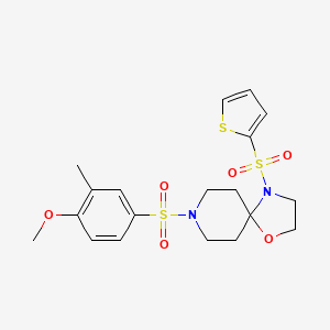 8-((4-Methoxy-3-methylphenyl)sulfonyl)-4-(thiophen-2-ylsulfonyl)-1-oxa-4,8-diazaspiro[4.5]decane