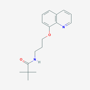 2,2-dimethyl-N-[3-(quinolin-8-yloxy)propyl]propanamide