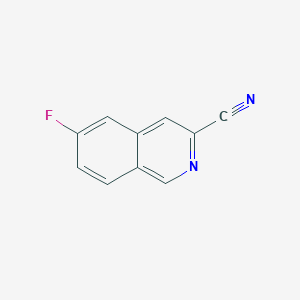 molecular formula C10H5FN2 B2938001 6-Fluoroisoquinoline-3-carbonitrile CAS No. 1780572-33-9