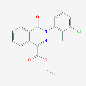 molecular formula C18H15ClN2O3 B2938003 Ethyl 3-(3-chloro-2-methylphenyl)-4-oxo-3,4-dihydro-1-phthalazinecarboxylate CAS No. 866039-08-9