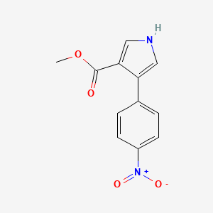 molecular formula C12H10N2O4 B2938010 methyl 4-(4-nitrophenyl)-1H-pyrrole-3-carboxylate CAS No. 358986-46-6