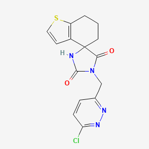B2938052 1'-[(6-chloropyridazin-3-yl)methyl]-6,7-dihydro-5H-spiro[1-benzothiophene-4,4'-imidazolidine]-2',5'-dione CAS No. 2094375-07-0