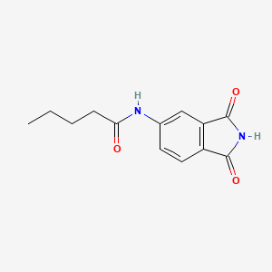 molecular formula C13H14N2O3 B2938058 N-(1,3-dioxoisoindol-5-yl)pentanamide CAS No. 683235-05-4