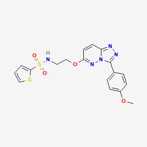 molecular formula C18H17N5O4S2 B2938090 N-(2-((3-(4-methoxyphenyl)-[1,2,4]triazolo[4,3-b]pyridazin-6-yl)oxy)ethyl)thiophene-2-sulfonamide CAS No. 1021112-26-4