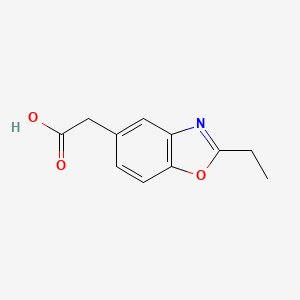 molecular formula C11H11NO3 B2938144 2-(2-Ethyl-1,3-benzoxazol-5-yl)acetic acid CAS No. 866038-38-2