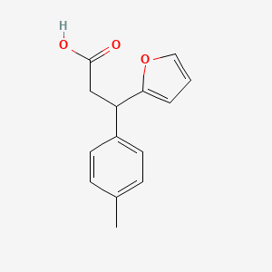 molecular formula C14H14O3 B2938161 3-(Furan-2-yl)-3-(4-methylphenyl)propanoic acid CAS No. 381199-78-6