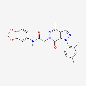 molecular formula C23H21N5O4 B2938188 N-(2H-1,3-benzodioxol-5-yl)-2-[1-(2,4-dimethylphenyl)-4-methyl-7-oxo-1H,6H,7H-pyrazolo[3,4-d]pyridazin-6-yl]acetamide CAS No. 942009-33-8