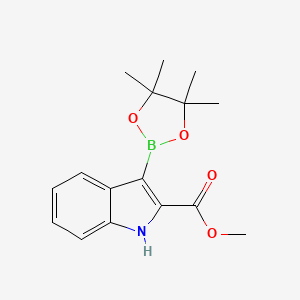 molecular formula C16H20BNO4 B2938285 methyl 3-(4,4,5,5-tetramethyl-1,3,2-dioxaborolan-2-yl)-1H-indole-2-carboxylate CAS No. 1227664-20-1