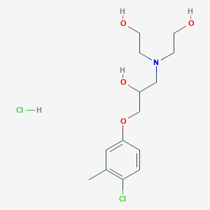 molecular formula C14H23Cl2NO4 B2938334 1-[Bis(2-hydroxyethyl)amino]-3-(4-chloro-3-methylphenoxy)propan-2-ol hydrochloride CAS No. 478654-08-9