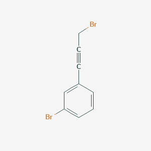 molecular formula C9H6Br2 B2938355 1-Bromo-3-(3-bromoprop-1-ynyl)benzene CAS No. 1333171-42-8