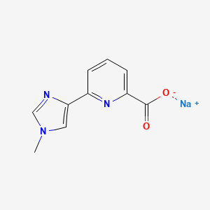 molecular formula C10H8N3NaO2 B2938379 Sodium;6-(1-methylimidazol-4-yl)pyridine-2-carboxylate CAS No. 1993320-07-2