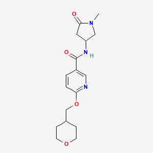 N-(1-methyl-5-oxopyrrolidin-3-yl)-6-((tetrahydro-2H-pyran-4-yl)methoxy)nicotinamide