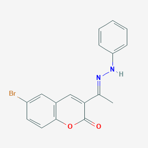 (E)-6-bromo-3-(1-(2-phenylhydrazono)ethyl)-2H-chromen-2-one