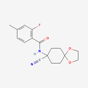 N-(8-Cyano-1,4-dioxaspiro[4.5]decan-8-yl)-2-fluoro-4-methylbenzamide