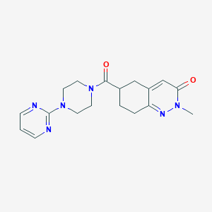 2-methyl-6-(4-(pyrimidin-2-yl)piperazine-1-carbonyl)-5,6,7,8-tetrahydrocinnolin-3(2H)-one