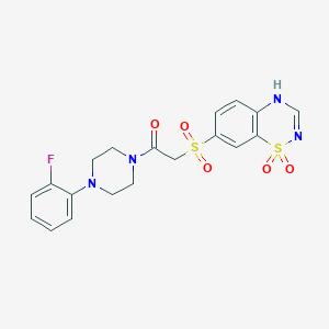 7-({2-[4-(2-fluorophenyl)piperazin-1-yl]-2-oxoethyl}sulfonyl)-4H-1,2,4-benzothiadiazine 1,1-dioxide