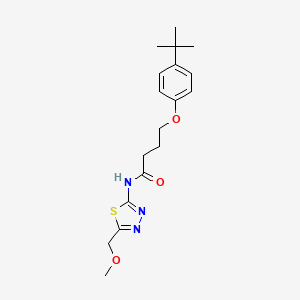 4-(4-tert-butylphenoxy)-N-[5-(methoxymethyl)-1,3,4-thiadiazol-2-yl]butanamide
