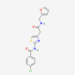 4-chloro-N-(4-(2-((furan-2-ylmethyl)amino)-2-oxoethyl)thiazol-2-yl)benzamide