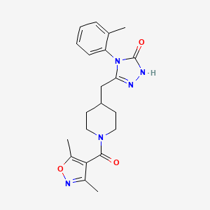 3-((1-(3,5-dimethylisoxazole-4-carbonyl)piperidin-4-yl)methyl)-4-(o-tolyl)-1H-1,2,4-triazol-5(4H)-one