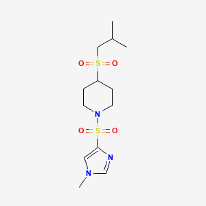 4-(isobutylsulfonyl)-1-((1-methyl-1H-imidazol-4-yl)sulfonyl)piperidine