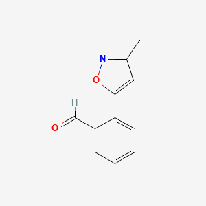 molecular formula C11H9NO2 B2938494 2-(3-Methyl-1,2-oxazol-5-yl)benzaldehyde CAS No. 2138246-41-8