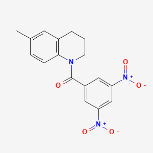molecular formula C17H15N3O5 B2938500 1-(3,5-dinitrobenzoyl)-6-methyl-1,2,3,4-tetrahydroquinoline CAS No. 1023576-74-0