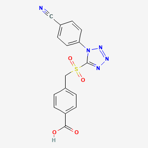 4-[[1-(4-Cyanophenyl)tetrazol-5-yl]sulfonylmethyl]benzoic acid