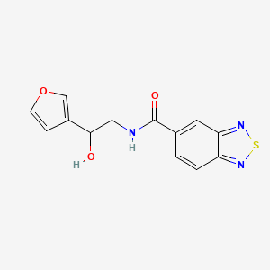 molecular formula C13H11N3O3S B2938517 N-[2-(furan-3-yl)-2-hydroxyethyl]-2,1,3-benzothiadiazole-5-carboxamide CAS No. 1396865-21-6