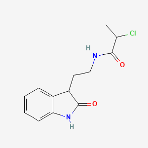 2-Chloro-N-[2-(2-oxo-1,3-dihydroindol-3-yl)ethyl]propanamide