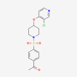 1-(4-((4-((3-Chloropyridin-4-yl)oxy)piperidin-1-yl)sulfonyl)phenyl)ethanone