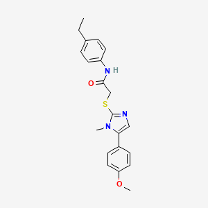 N-(4-ethylphenyl)-2-((5-(4-methoxyphenyl)-1-methyl-1H-imidazol-2-yl)thio)acetamide