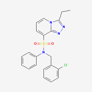 N-[(2-chlorophenyl)methyl]-3-ethyl-N-phenyl-[1,2,4]triazolo[4,3-a]pyridine-8-sulfonamide