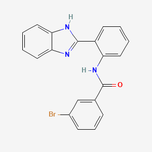 molecular formula C20H14BrN3O B2938551 N-[2-(1H-1,3-benzodiazol-2-yl)phenyl]-3-bromobenzamide CAS No. 313403-82-6