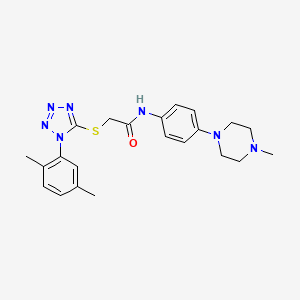 2-[1-(2,5-dimethylphenyl)tetrazol-5-yl]sulfanyl-N-[4-(4-methylpiperazin-1-yl)phenyl]acetamide