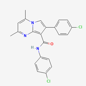 N,7-bis(4-chlorophenyl)-2,4-dimethylpyrrolo[1,2-a]pyrimidine-8-carboxamide