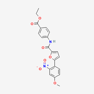 Ethyl 4-(5-(4-methoxy-2-nitrophenyl)furan-2-carboxamido)benzoate