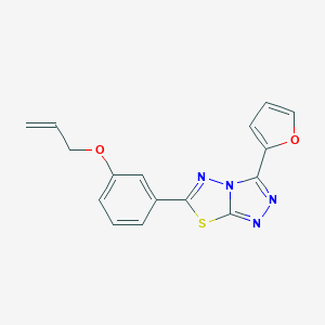 molecular formula C16H12N4O2S B293865 allyl 3-[3-(2-furyl)[1,2,4]triazolo[3,4-b][1,3,4]thiadiazol-6-yl]phenyl ether 