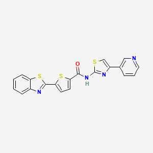B2938652 5-(1,3-benzothiazol-2-yl)-N-(4-pyridin-3-yl-1,3-thiazol-2-yl)thiophene-2-carboxamide CAS No. 864938-81-8