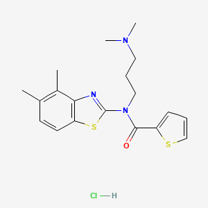N-(3-(dimethylamino)propyl)-N-(4,5-dimethylbenzo[d]thiazol-2-yl)thiophene-2-carboxamide hydrochloride
