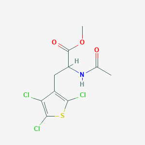 molecular formula C10H10Cl3NO3S B2938663 Methyl 2-acetamido-3-(2,4,5-trichlorothiophen-3-yl)propanoate CAS No. 2580184-01-4