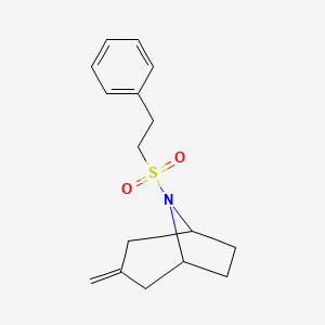 molecular formula C16H21NO2S B2938667 3-methylidene-8-(2-phenylethanesulfonyl)-8-azabicyclo[3.2.1]octane CAS No. 2320954-30-9