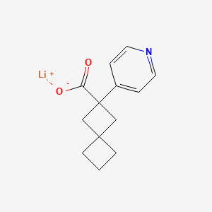 Lithium(1+) ion 2-(pyridin-4-yl)spiro[3.3]heptane-2-carboxylate