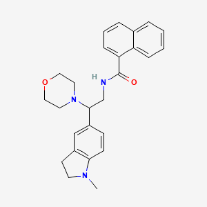 N-(2-(1-methylindolin-5-yl)-2-morpholinoethyl)-1-naphthamide