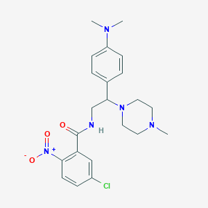 5-chloro-N-(2-(4-(dimethylamino)phenyl)-2-(4-methylpiperazin-1-yl)ethyl)-2-nitrobenzamide