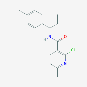 2-chloro-6-methyl-N-[1-(4-methylphenyl)propyl]pyridine-3-carboxamide