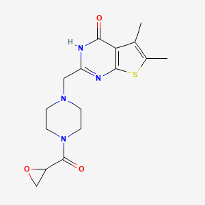 5,6-Dimethyl-2-[[4-(oxirane-2-carbonyl)piperazin-1-yl]methyl]-3H-thieno[2,3-d]pyrimidin-4-one