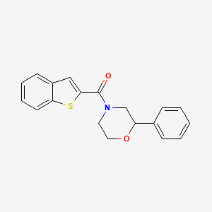 molecular formula C19H17NO2S B2938679 Benzo[b]thiophen-2-yl(2-phenylmorpholino)methanone CAS No. 1390222-48-6