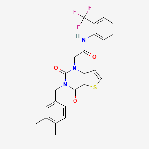 2-{3-[(3,4-dimethylphenyl)methyl]-2,4-dioxo-1H,2H,3H,4H-thieno[3,2-d]pyrimidin-1-yl}-N-[2-(trifluoromethyl)phenyl]acetamide