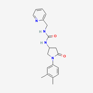 1-(1-(3,4-Dimethylphenyl)-5-oxopyrrolidin-3-yl)-3-(pyridin-2-ylmethyl)urea