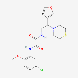 N1-(5-chloro-2-methoxyphenyl)-N2-(2-(furan-3-yl)-2-thiomorpholinoethyl)oxalamide